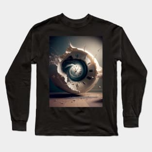 Time Warp Machine on a Dark Background Long Sleeve T-Shirt